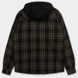 Pioneer-Padded Hoodie Flannel Shirt
