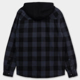 Pioneer-Padded Hoodie Flannel Shirt